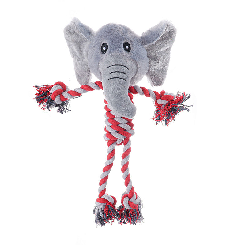 🐘 Juguete para Mascotas "Elefante de Felpa" con Cuerda Resistente 🐘