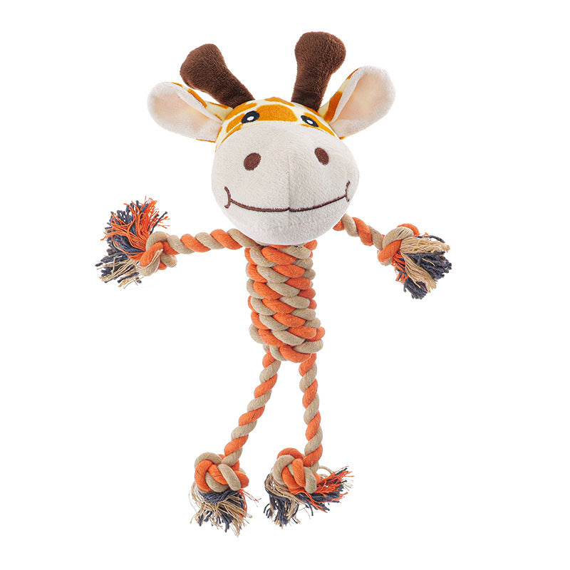 🦒Juguete de Peluche con Cuerda en Forma de Jirafa para Mascotas🦒