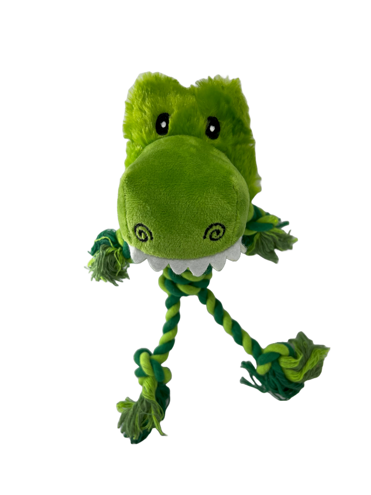 🦖 Juguete para Mascotas "Lagarto Verde" con Cuerda de Algodón 🦖
