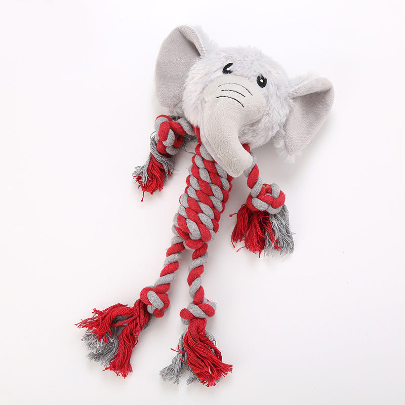🐘 Juguete para Mascotas "Elefante de Felpa" con Cuerda Resistente 🐘