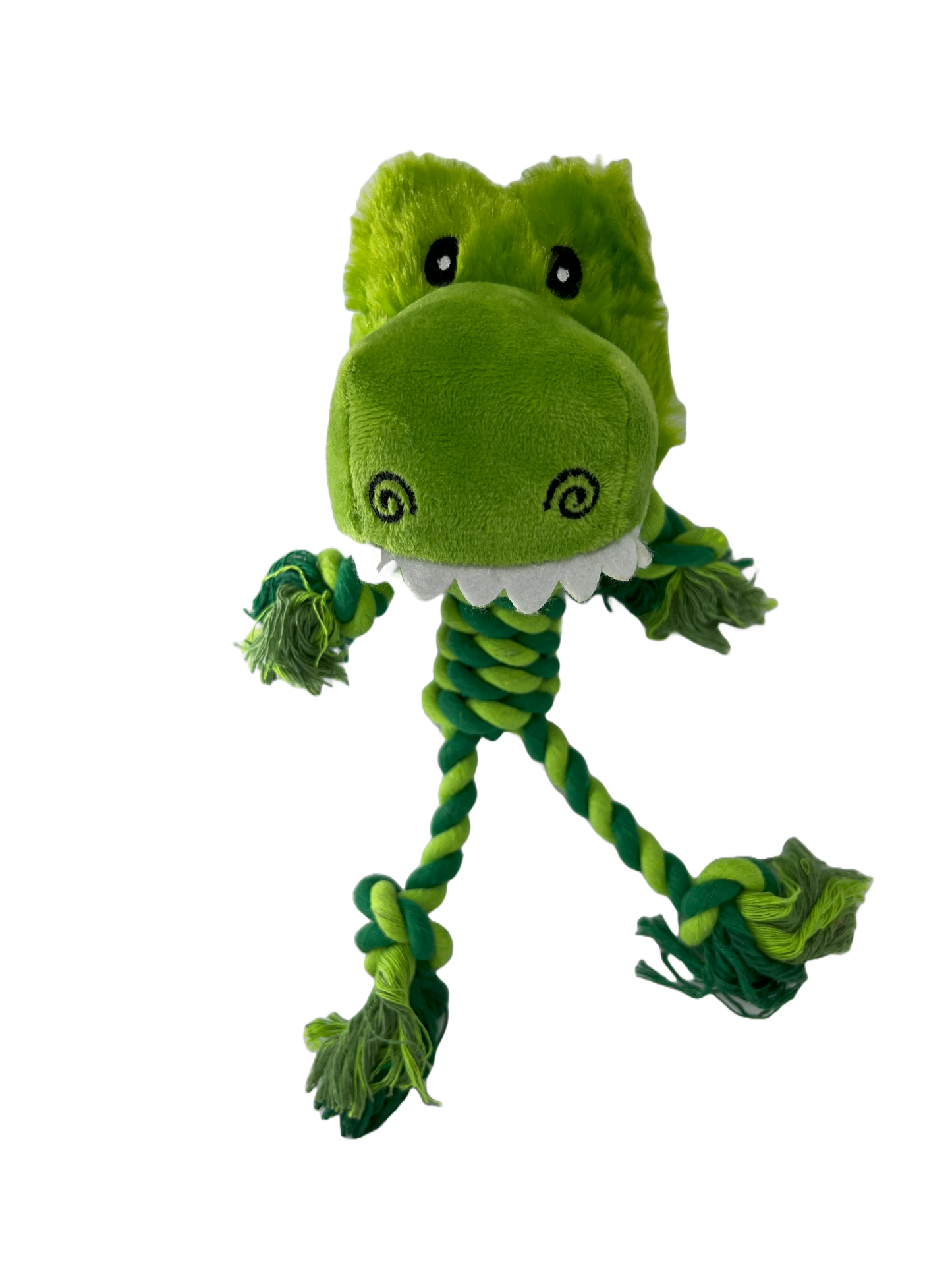 🦖 Juguete para Mascotas "Lagarto Verde" con Cuerda de Algodón 🦖